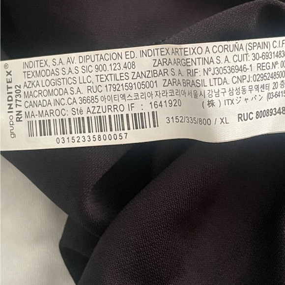 Zara Elegant Strapless Black Dress midi dress size extra large - Picture 10 of 12